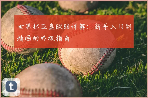 世界杯亚盘欧赔详解：新手入门到精通的终极指南